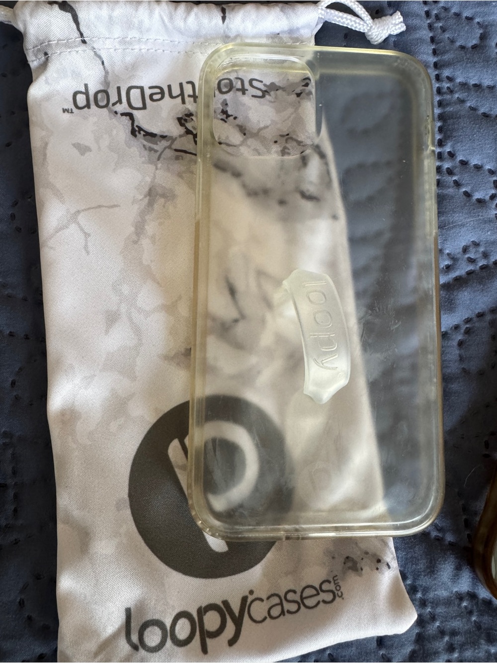 Loopy Marble White Phone Case w/Loop - White, Bundle of three cases iPhone 12 - Picture 3 of 5